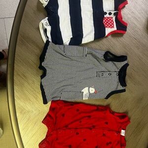 Patriotic baby romper bundle size 3 months